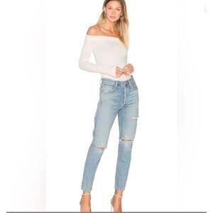 Agolde Jamie High Rise Classic in Dakota Distressed Size 28 from Revolved